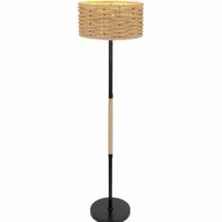 Style Boho-Chic-Luminaires Globo Lighting Lampe de table Globo HALIA Noir, 1 lumière