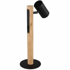 Lampes En Bois-Luminaires Globo Lighting Lampe de table Globo HERTI Brun, Noir, 1 lumière