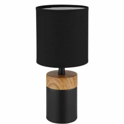 Lampes En Tissu-Luminaires Globo Lighting Lampe de table Globo IGA Couleur bois, Noir, 1 lumière