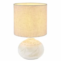 Lampes En Tissu-Luminaires Globo Lighting Lampe de table Globo IGA Blanc, 1 lumière