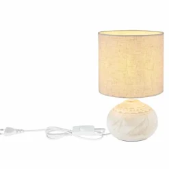 Lampes En Tissu-Luminaires Globo Lighting Lampe de table Globo IGA Blanc, 1 lumière