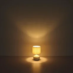 Lampes En Tissu-Luminaires Globo Lighting Lampe de table Globo IGA Blanc, 1 lumière