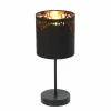 Lampes En Tissu-Luminaires Globo Lighting Lampe de table Globo INGEBORG Noir, 1 lumière