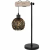 Lampes Dorées-Luminaires Globo Lighting Lampe de table Globo JODIE Bois clair, Noir, 1 lumière