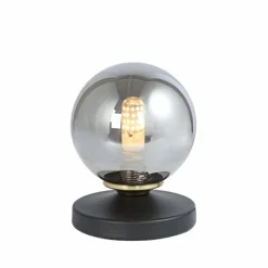 Suspension Verre Fumé-Luminaires Globo Lighting Lampe de table Globo JORGE Noir, 1 lumière