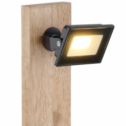 Lampes En Bois-Luminaires Globo Lighting Lampe de table Globo JOYA LED Bois clair, Noir, 1 lumière