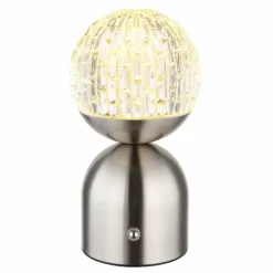 Luminaires Globo Lighting Lampe de table Globo JULSY LED Nickel mat, 1 lumière* Éclairage Led
