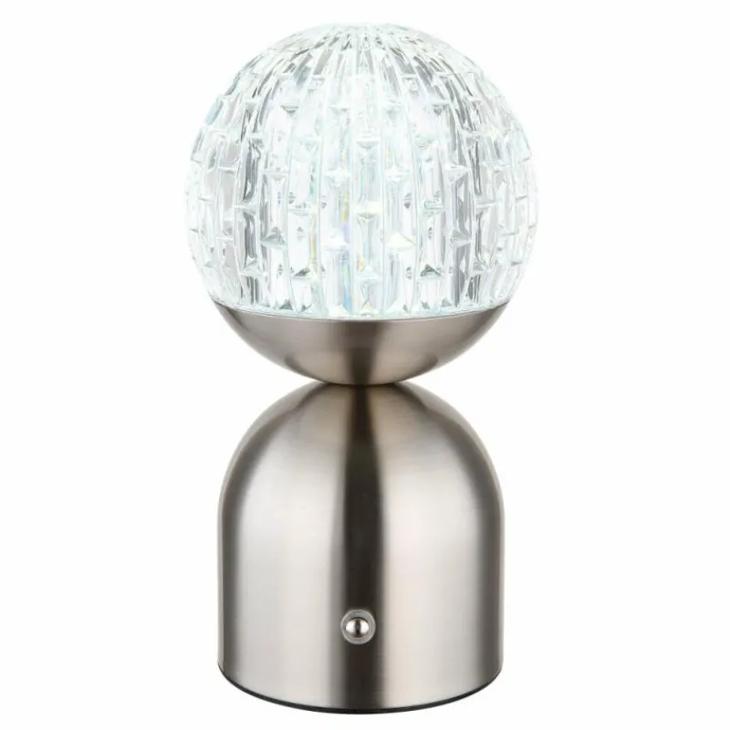 Luminaires Globo Lighting Lampe de table Globo JULSY LED Nickel mat, 1 lumière* Éclairage Led