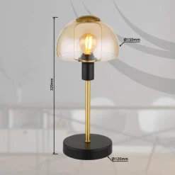 Luminaires Globo Lighting Lampe de table Globo KOKKINI Noir, 1 lumière