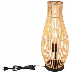 Lampes En Bois-Luminaires Globo Lighting Lampe de table Globo LAGLIO Écru, Noir, 1 lumière