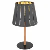 Lampes En Bois-Luminaires Globo Lighting Lampe de table Globo LUNA Couleur bois, Noir, 1 lumière