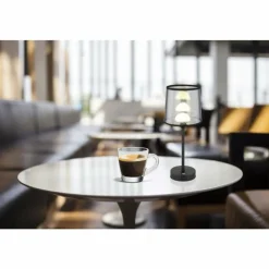 Lampes En Tissu-Luminaires Globo Lighting Lampe de table Globo LUNKI LED Noir, 1 lumière