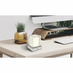 Luminaires Globo Lighting Lampe de table Globo LUNKI LED Nickel mat, 1 lumière