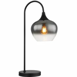 Suspension Verre Fumé-Luminaires Globo Lighting Lampe de table Globo MAXY Noir, 1 lumière