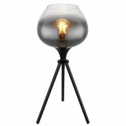 Suspension Verre Fumé-Luminaires Globo Lighting Lampe de table Globo MAXY Noir, 1 lumière