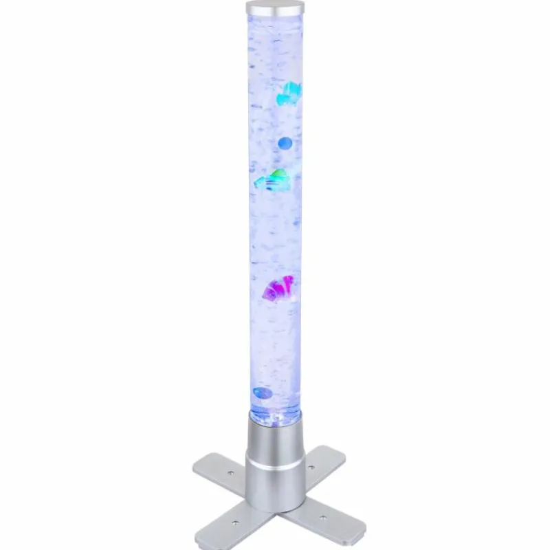 Luminaires Globo Lighting Lampe de table Globo MENDOZA LED Argenté, Transparent, 1 lumière, Changeur de couleurs* Éclairage Led