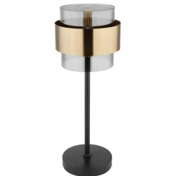 Suspension Verre Fumé-Luminaires Globo Lighting Lampe de table Globo MILLEY Noir, 1 lumière