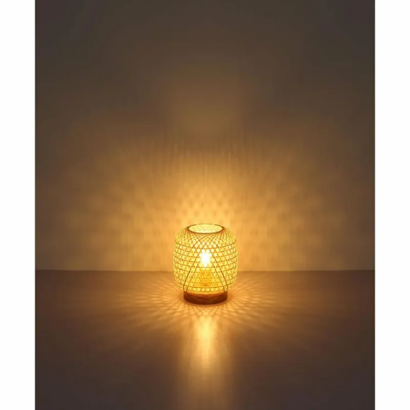 Style Boho-Chic-Luminaires Globo Lighting Lampe de table Globo MIRENA Brun, 1 lumière