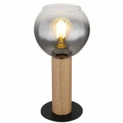 Suspension Verre Fumé-Luminaires Globo Lighting Lampe de table Globo MOITAS Couleur bois, Noir, 1 lumière