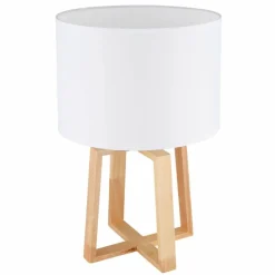 Lampes En Tissu-Luminaires Globo Lighting Lampe de table Globo MORITZ Brun, Argenté, 1 lumière