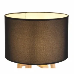 Lampes En Tissu-Luminaires Globo Lighting Lampe de table Globo MORITZ Brun, Argenté, 1 lumière