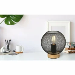 Luminaires Globo Lighting Lampe de table Globo PABLO Noir, 1 lumière* Lampes À Poser