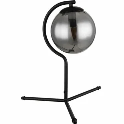 Suspension Verre Fumé-Luminaires Globo Lighting Lampe de table Globo PORRY Noir, 1 lumière