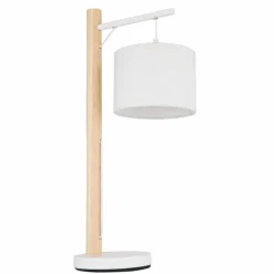 Lampes En Tissu-Luminaires Globo Lighting Lampe de table Globo RAFA Brun, Blanc, 1 lumière