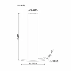 Luminaires Globo Lighting Lampe de table Globo RAY Noir, 1 lumière* Lampes À Poser