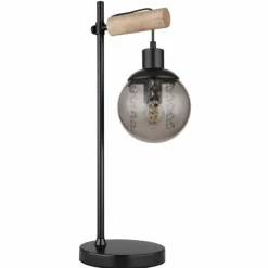 Suspension Verre Fumé-Luminaires Globo Lighting Lampe de table Globo RICHARD Écru, Noir, 1 lumière