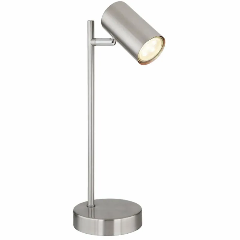 Luminaires Globo Lighting Lampe de table Globo ROBBY Nickel mat, 1 lumière* Lampes À Poser