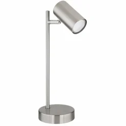 Luminaires Globo Lighting Lampe de table Globo ROBBY Nickel mat, 1 lumière* Lampes À Poser