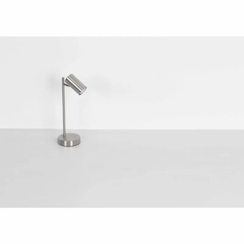 Luminaires Globo Lighting Lampe de table Globo ROBBY Nickel mat, 1 lumière* Lampes À Poser