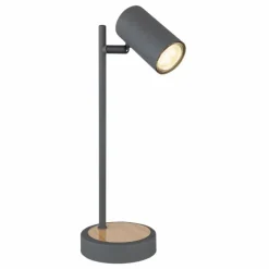 Lampes En Bois-Luminaires Globo Lighting Lampe de table Globo ROBBY Bois foncé, Noir, 1 lumière