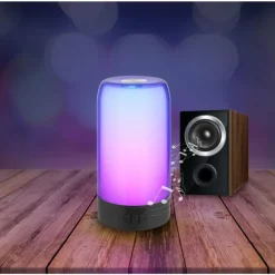 Luminaires Globo Lighting Lampe de table Globo SANDRINA LED Noir, 1 lumière, Télécommandes, Changeur de couleurs* Éclairage Led