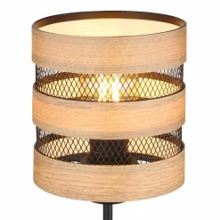 Lampes En Bois-Luminaires Globo Lighting Lampe de table Globo SOENI Noir, 1 lumière