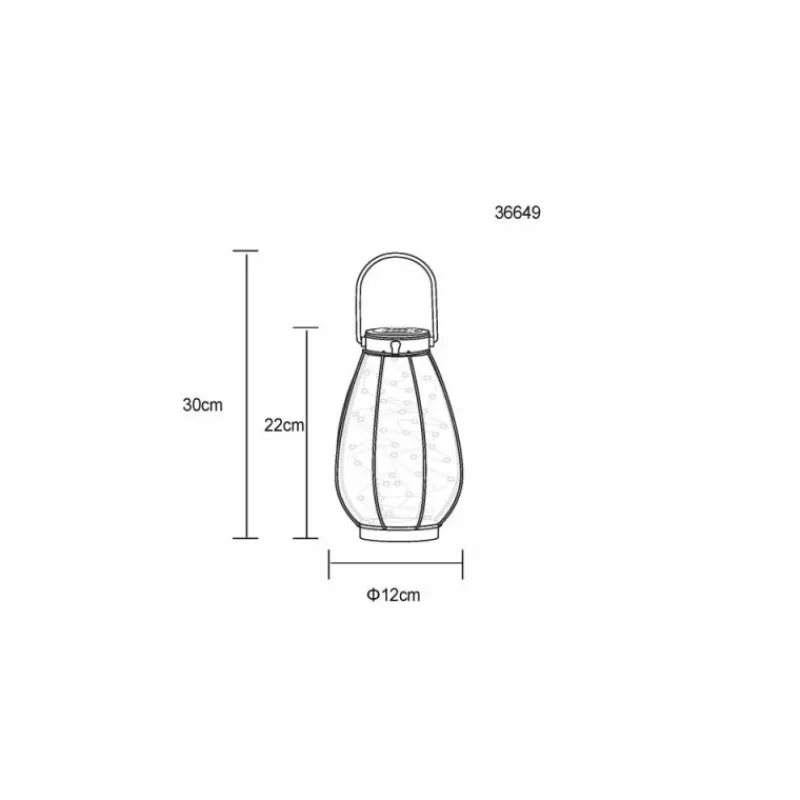 Luminaires Globo Lighting Lampe de table Globo SOLAR LED Noir, 40 lumières