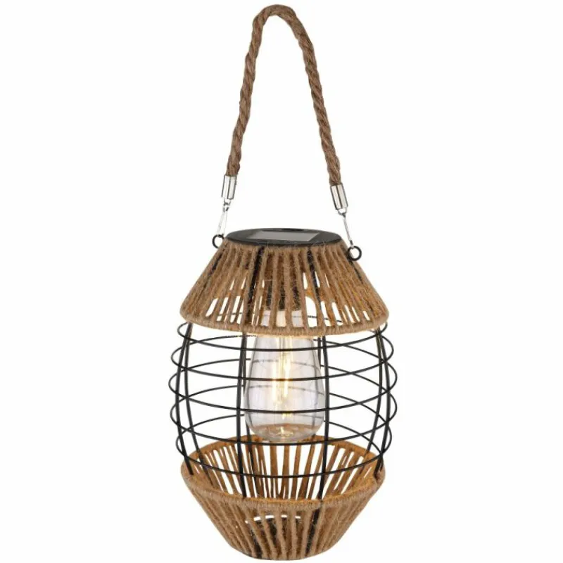 Style Boho-Chic-Luminaires Globo Lighting Lampe de table Globo SOLAR LED Noir, 1 lumière