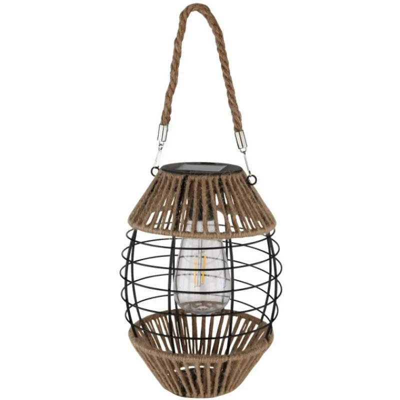 Style Boho-Chic-Luminaires Globo Lighting Lampe de table Globo SOLAR LED Noir, 1 lumière