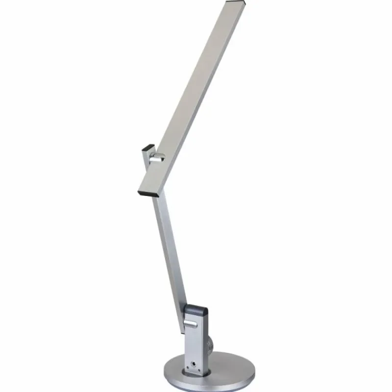 Luminaires Globo Lighting Lampe de table Globo SOLANA LED Aluminium brossé, Blanc, 1 lumière* Éclairage Led