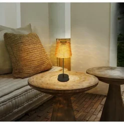 Luminaires Globo Lighting Lampe de table Globo SOLAR LED Ambre, Noir, 1 lumière