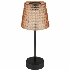 Luminaires Globo Lighting Lampe de table Globo SOLAR LED Ambre, Noir, 1 lumière