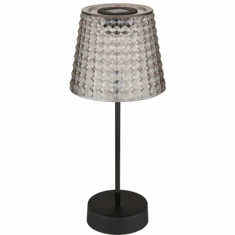 Suspension Verre Fumé-Luminaires Globo Lighting Lampe de table Globo SOLAR LED Fumée, Noir, 1 lumière