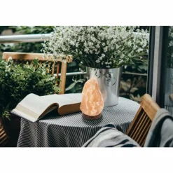 Lampes En Bois-Luminaires Globo Lighting Lampe de table Globo STONE Bois foncé, 1 lumière