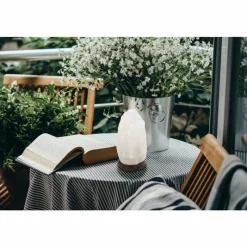 Lampes En Bois-Luminaires Globo Lighting Lampe de table Globo STONE Bois foncé, 1 lumière