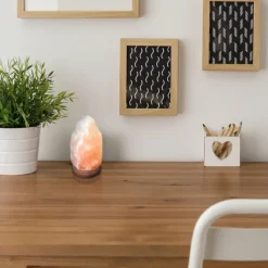 Lampes En Bois-Luminaires Globo Lighting Lampe de table Globo STONE LED Brun, Écru, 1 lumière