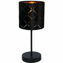 Lampes En Tissu-Luminaires Globo Lighting Lampe de table Globo SUNNA Noir, 1 lumière