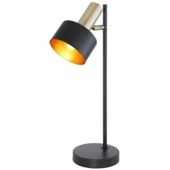 Lampes Dorées-Luminaires Globo Lighting Lampe de table Globo SWINNI Or, Noir, 1 lumière