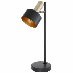 Lampes Dorées-Luminaires Globo Lighting Lampe de table Globo SWINNI Or, Noir, 1 lumière