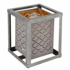 Lampes En Tissu-Luminaires Globo Lighting Lampe de table Globo THOMAS Argent Oxydé, 1 lumière